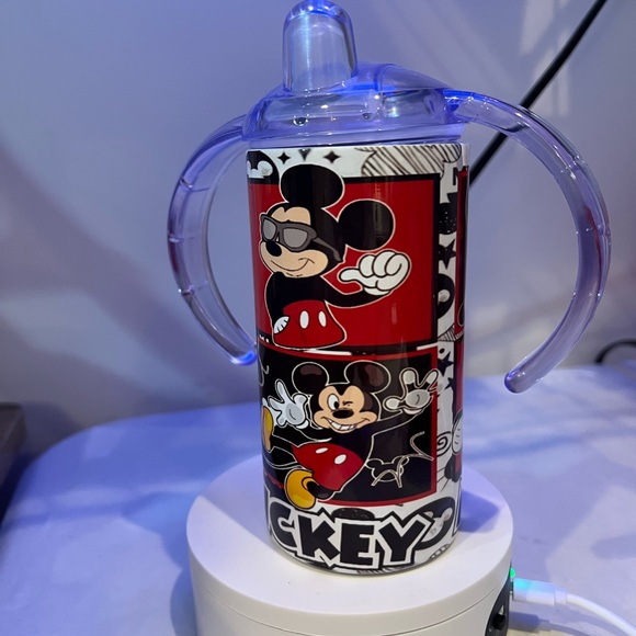 Mickey mouse  New custom made 20 oz tumbler and 12 oz sippy cup set - Picture 4 of 6